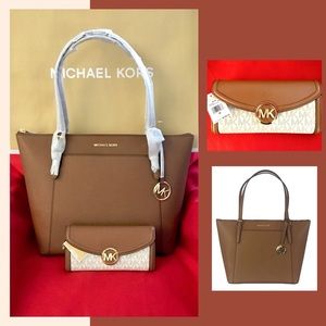 Michael Kors Ciara Tote Luggage & Fulton Wallet